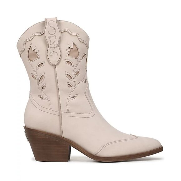 Sam and Libby Women's Flash Block Heel Western Booties - Washed Wheat - Picture 1 of 4